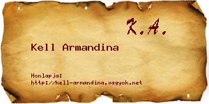 Kell Armandina névjegykártya